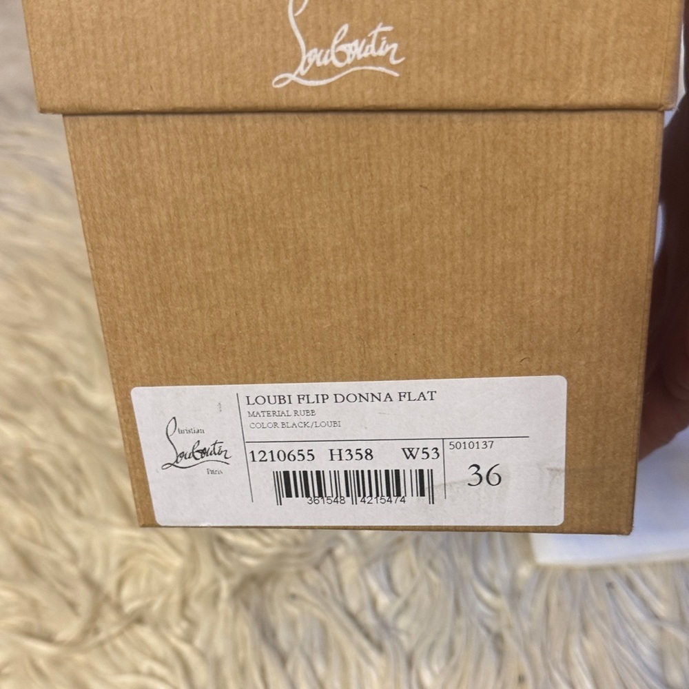 Christian Louboutin Red Sandals with Black Straps size 36 - Picture 6 of 7